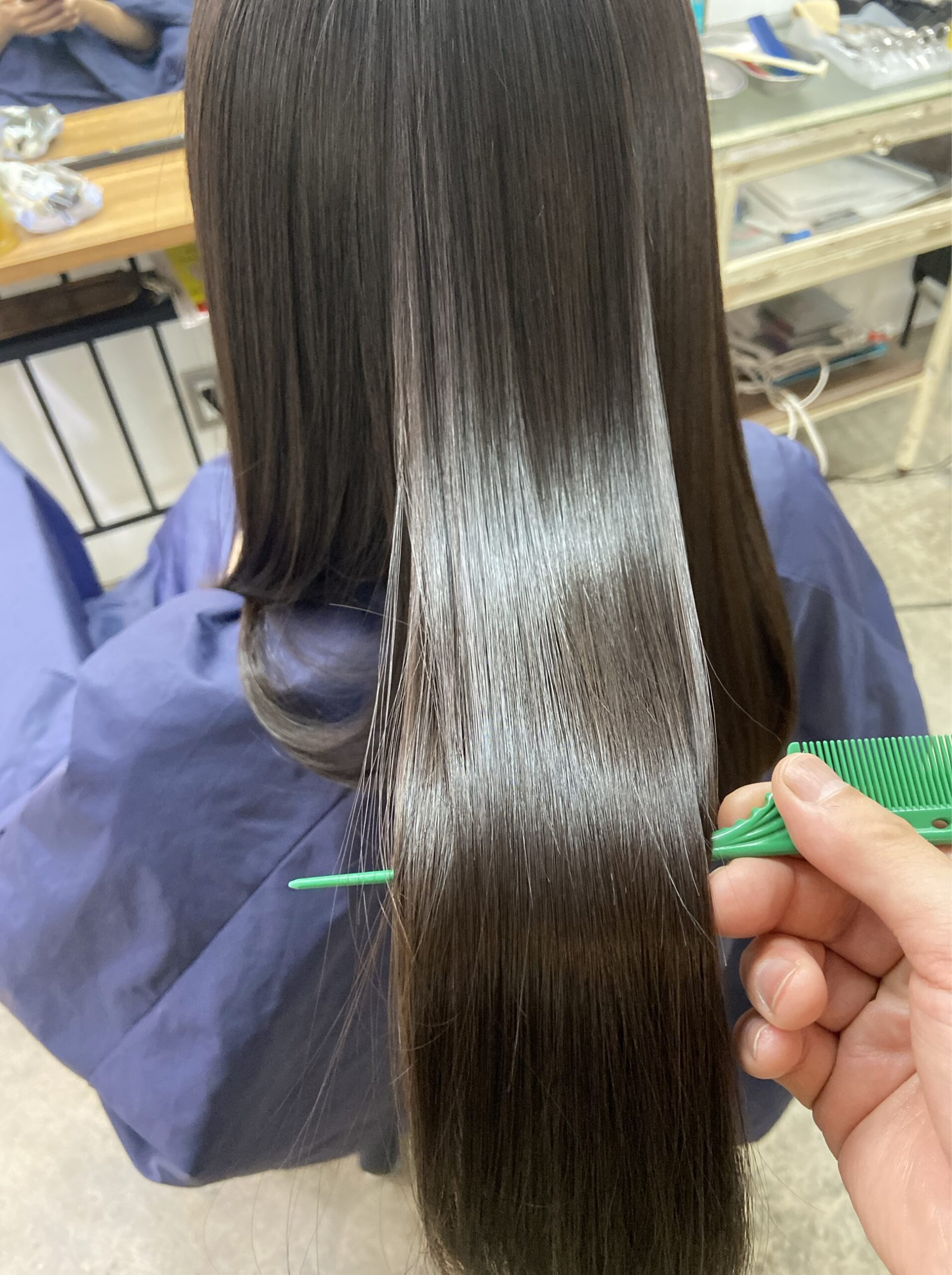 大分市南大分 髪質改善縮毛矯正 施術前